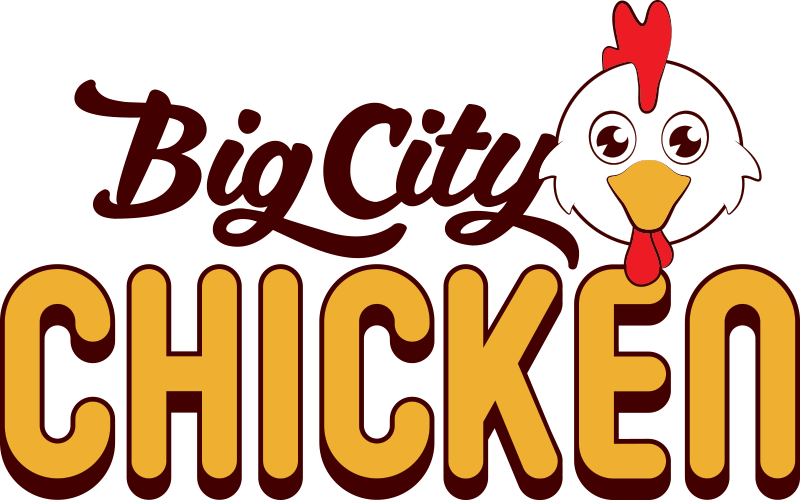 Big City Chicken Logo - Logo Avec Chicken Png (800x500), Png Download