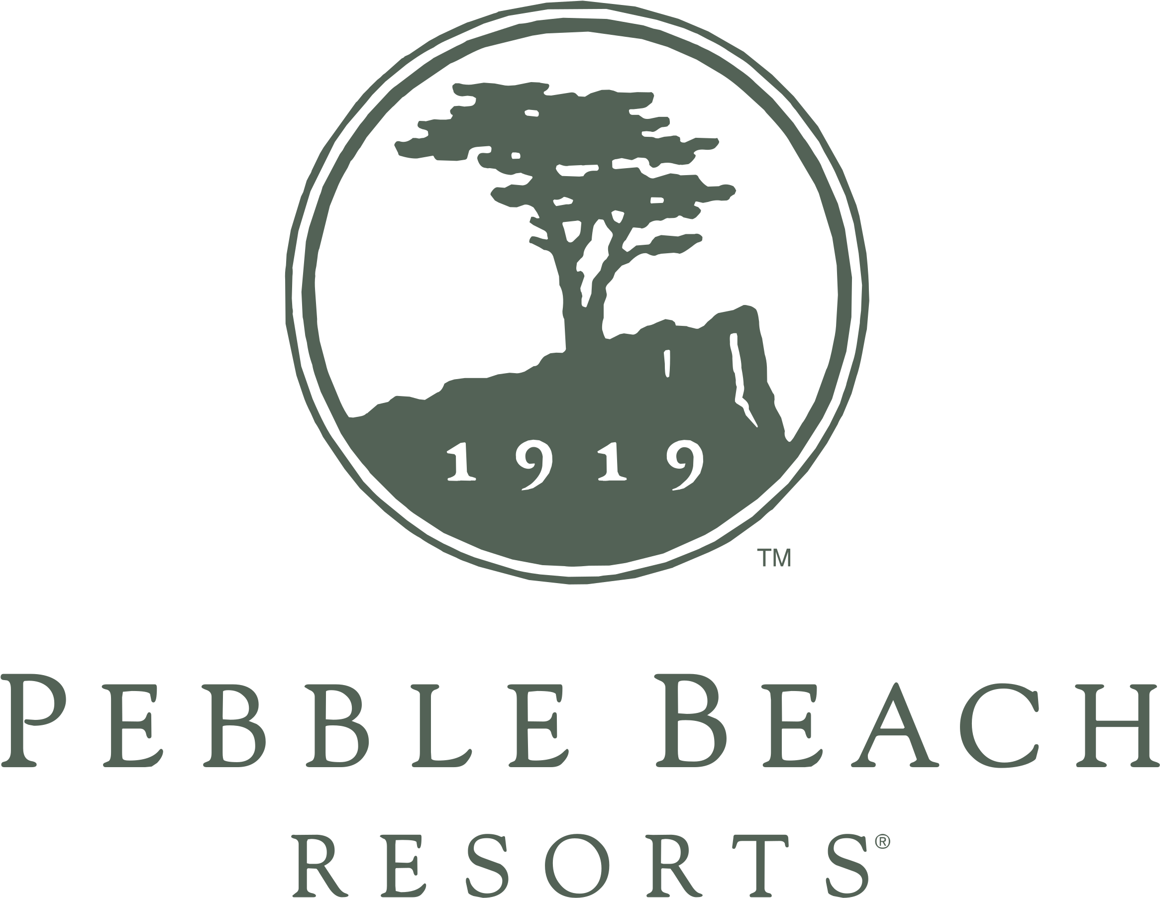 Pebble Beach Resorts Logo Png Transparent - Lodge At Pebble Beach Logo (2400x2400), Png Download