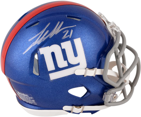 Landon Collins Autographed New York Giants Mini Helmet - Autographed New York Giants Landon Collins Fanatics (500x500), Png Download