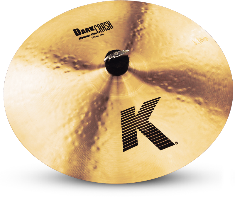 Buy Zildjian K0913 16" K Dark Crash Medium Thin Cymbal - Zildjian K Dark Thin Crash Cymbal 17 (800x800), Png Download