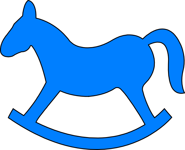 Blue Rocking Horse Svg Clip Arts 600 X 487 Px (600x487), Png Download