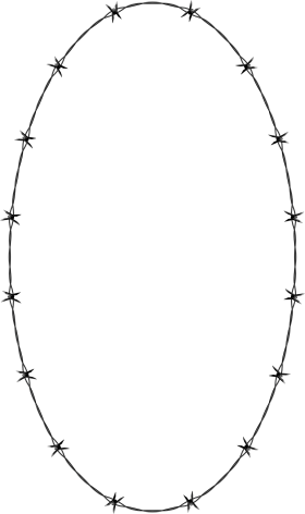 6 Months Ago 74 6 - Barbed Wire Oval Clipart (280x472), Png Download