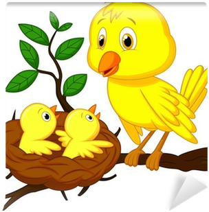 Mother Bird And Baby Bird (400x400), Png Download