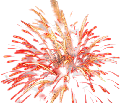 Fogos De Artifício Dourado Png (500x350), Png Download