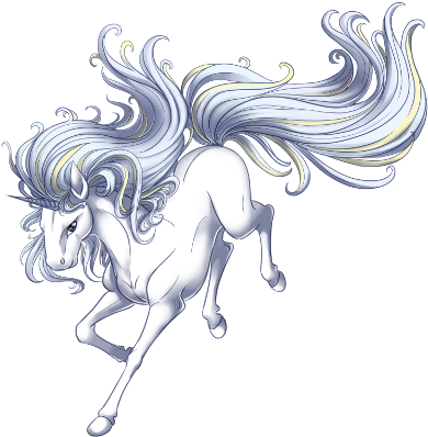 White Unicorn - Gold Unicorn (400x400), Png Download