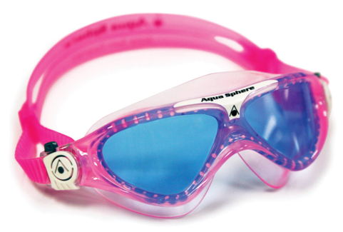 Aqua Sphere Vista Junior Swim Goggles - Aqua Sphere Vista Junior Blue Lens Goggles Clear/lime (480x480), Png Download