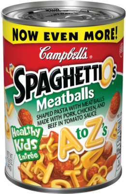 Spaghettios® A To Z's With Meatballs - Spaghettios And Meatballs (400x400), Png Download