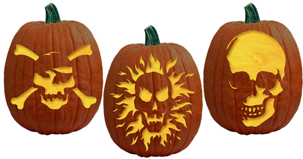 Free Pumpkin Carving Patterns To Shake, Rattle And - Pumpkin Carving Ideas Skull (700x395), Png Download