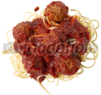 Spaghetti With Meatballs And Sauce, Frozen, Transparent - Meatball (536x357), Png Download