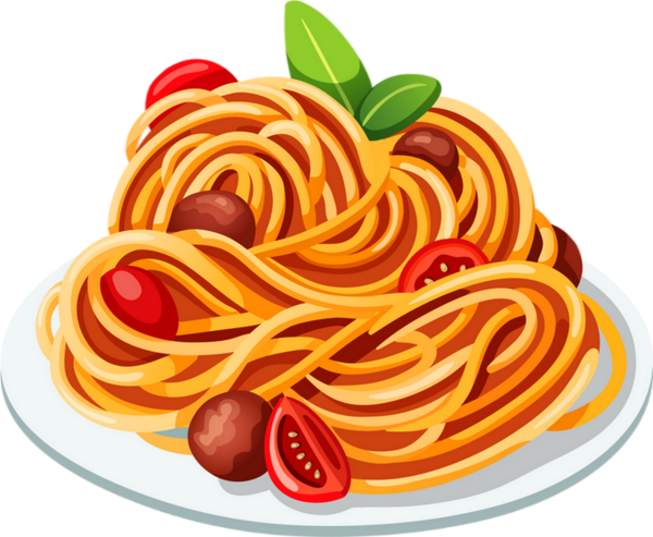 Pâtes Alimentaires - Spaghetti Clipart (600x493), Png Download