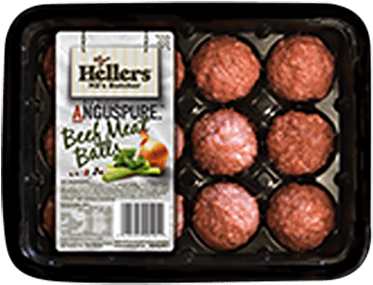 Hellers Angus Beef Meatballs - Jagdwurst (375x400), Png Download