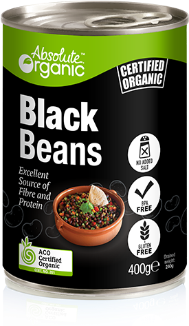 Black Beans 400g - Absolute Organic Aco (500x500), Png Download
