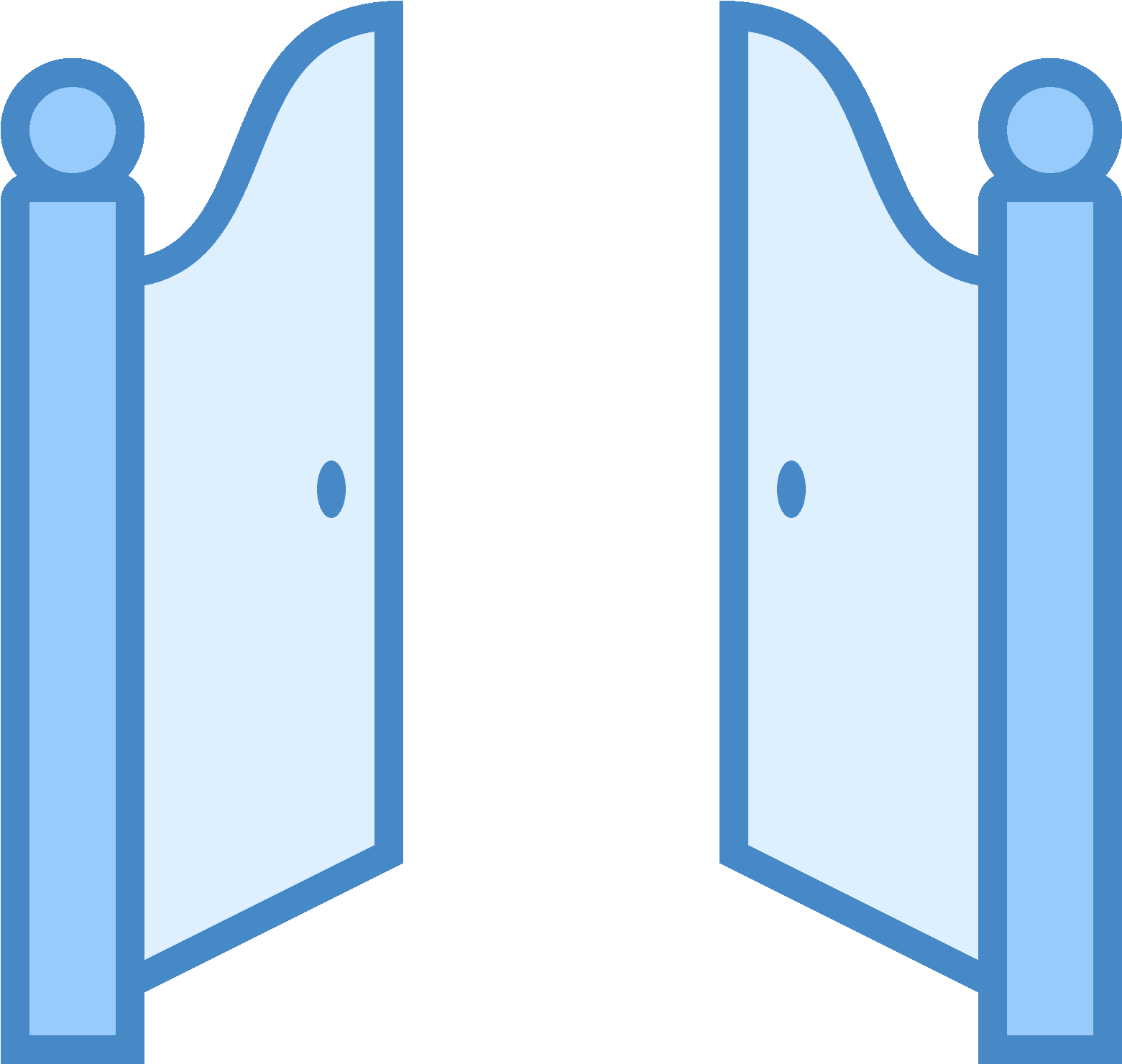 Frontowa Brama Otwarta Icon - Gate Open Png (1600x1600), Png Download