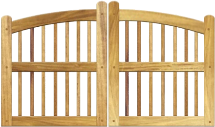 Kingswear Open Panelled Driveway Gates - Wooden Open Gate Transparent (460x460), Png Download