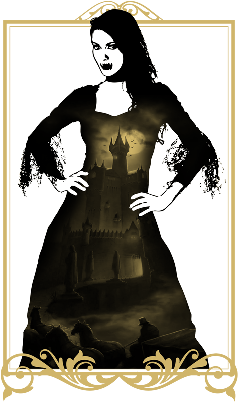 Escape Emporium Game Room Vampire Queen - Gothic Vampira Elite Collection Adult Women's Costume (495x800), Png Download