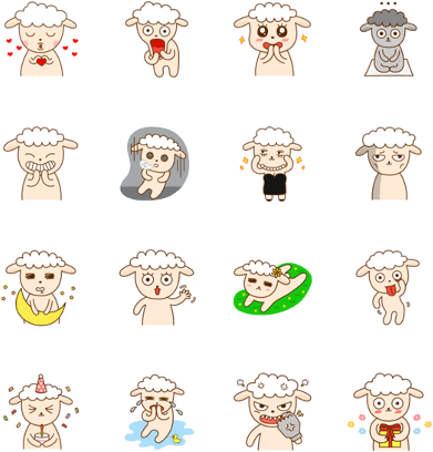 Lovely Baby Sheep, Mell (420x448), Png Download