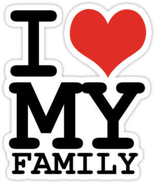 I Live With My Mom And My 14 Yr Old Brother - Love My Family Clipart (375x360), Png Download