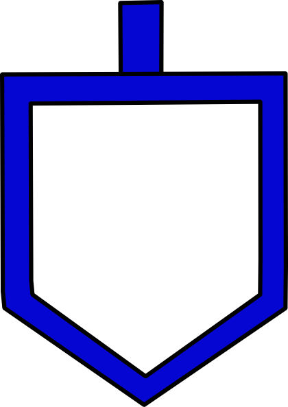 How To Set Use Blue Dreidel Shape Svg Vector (420x594), Png Download