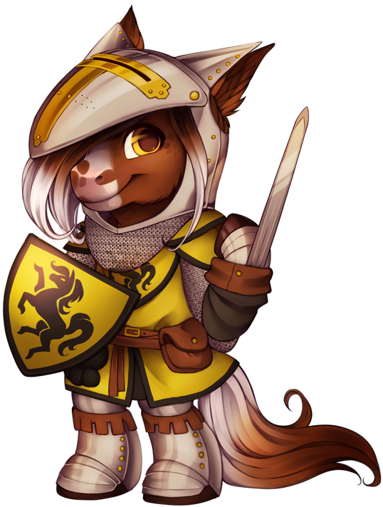 Knight Horse - Furry Knight Png (600x761), Png Download
