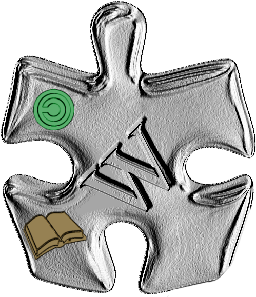 Puzzle Brown Book Stamp - Cross (590x593), Png Download