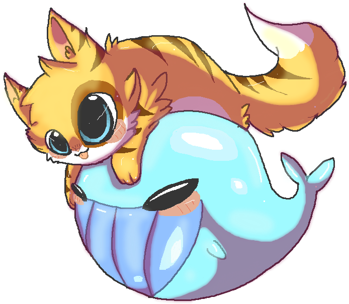 Drawn Whale Cute Chibi - Cartoon (848x700), Png Download