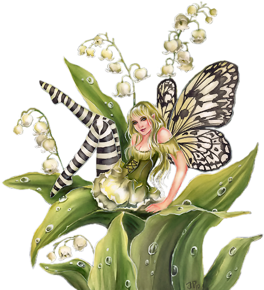 Tubes 1 Mai Pngbonne Journee A Vous Caroline - Butterfly Fairy Cabochon Tibetan Silver Glass Chain (552x608), Png Download