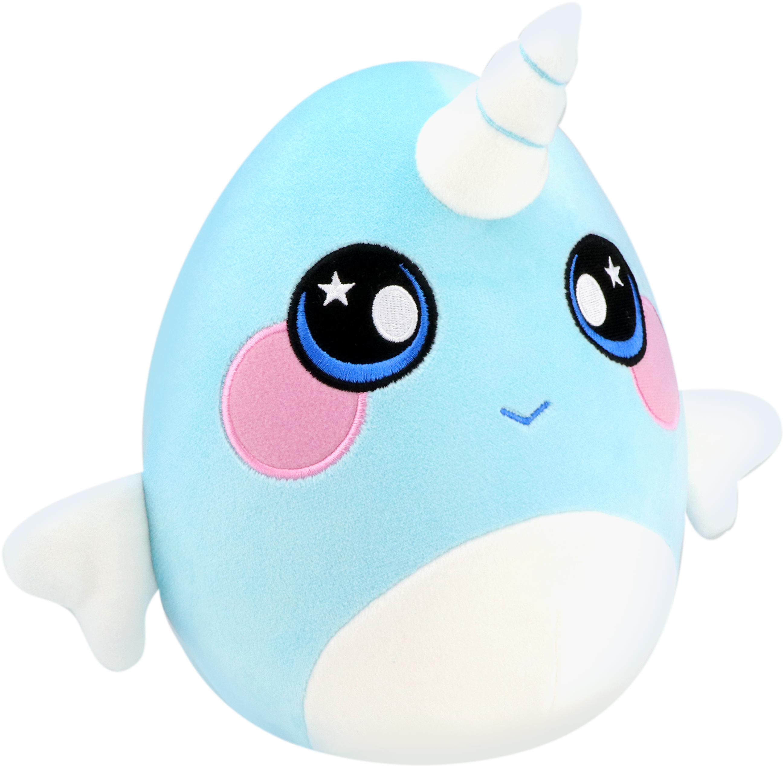 Squeezamals, 8" Plush, Narwhal - Мягкая Игрушка Squeezamals (3000x3000), Png Download