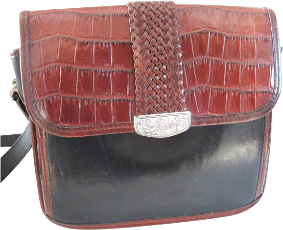 Vintage Brighton Organizer Purse Handbag Black Moc - Handbag (577x577), Png Download