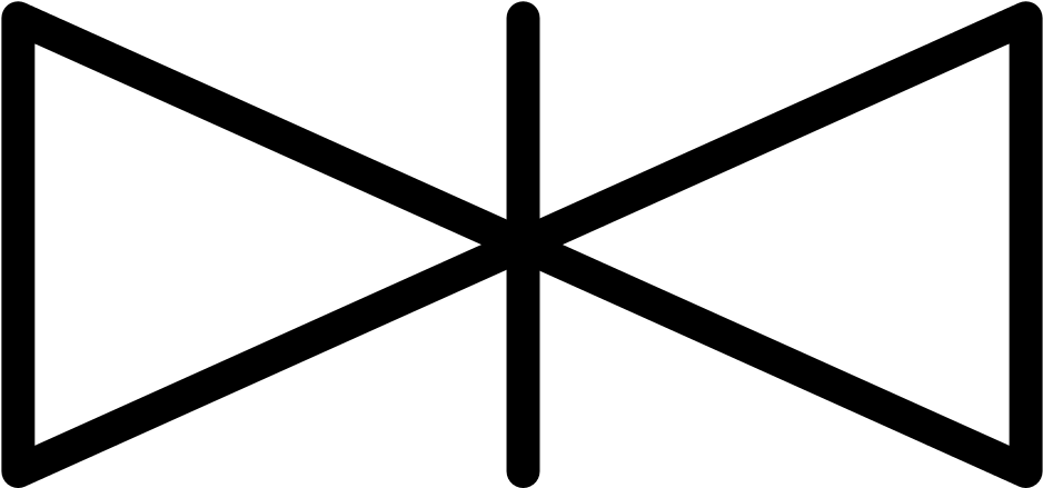 Open - Ball Valve Pid Symbol (2000x2000), Png Download