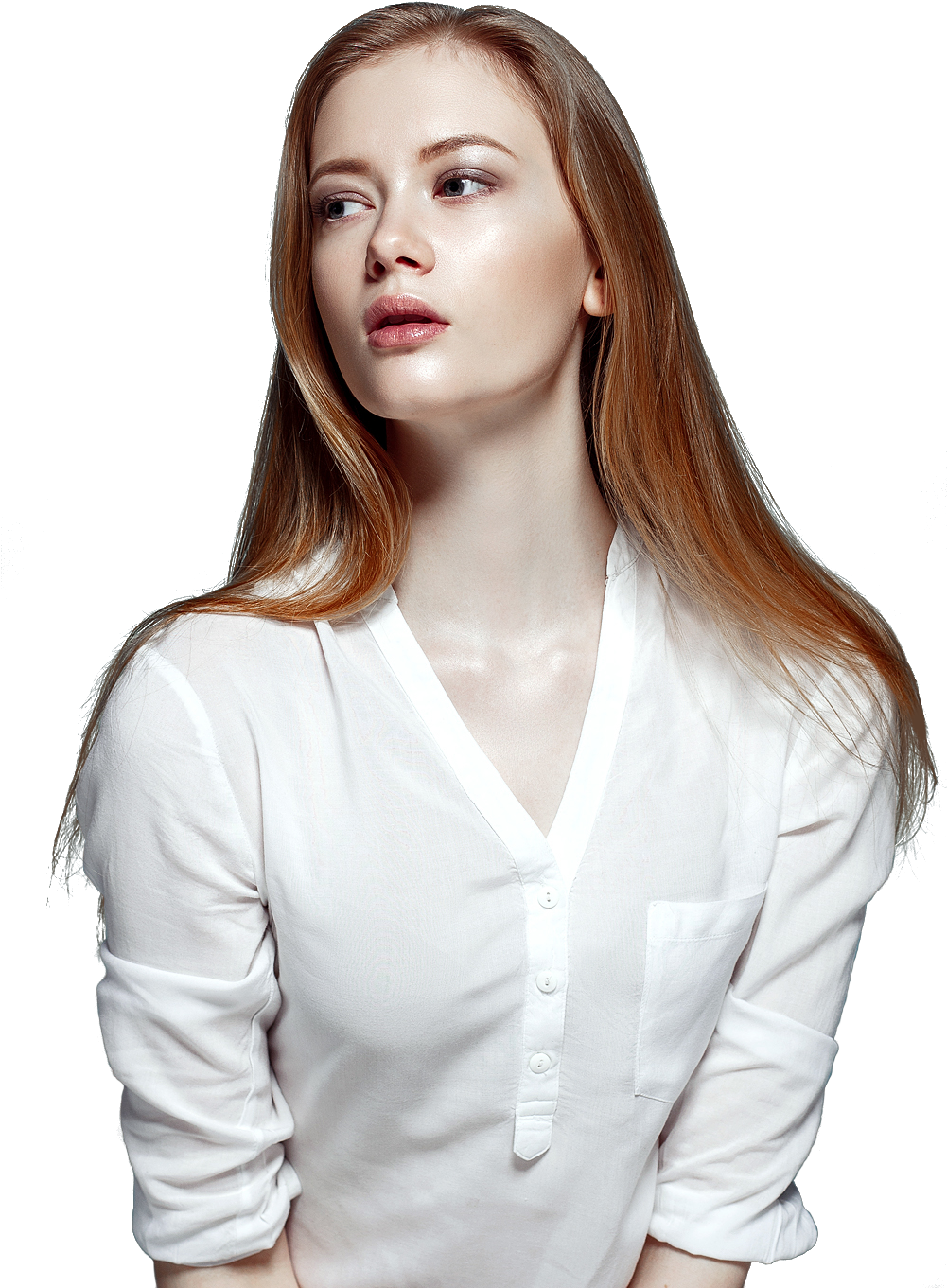 Red Haired Girl Png Image - Girl (1000x1500), Png Download