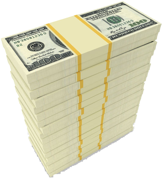 Yesterday, Amazon Sold More Products Than Any Other - Stack Of Dollars (551x583), Png Download
