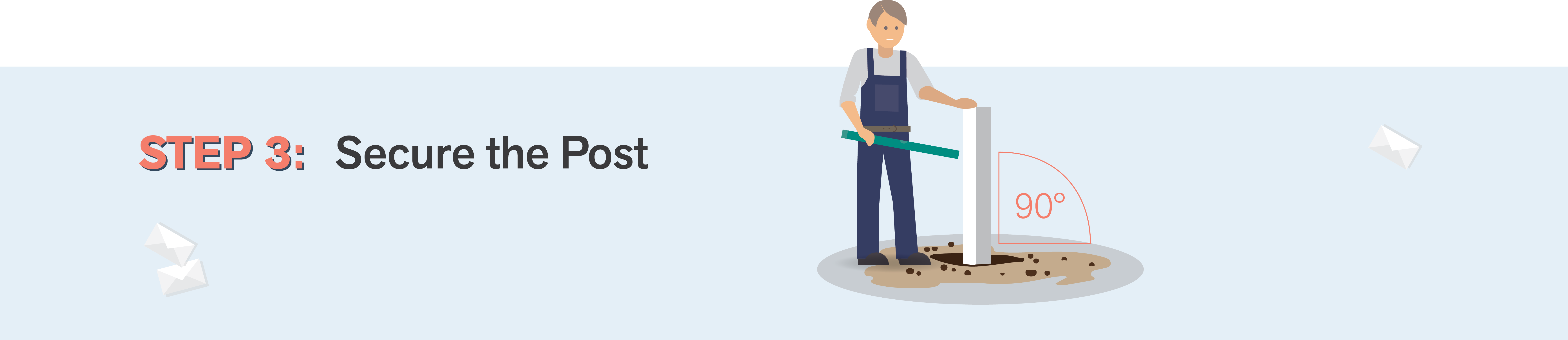 Once The Post Is Placed In The Hole, The Laser Level - Standing (7140x1548), Png Download