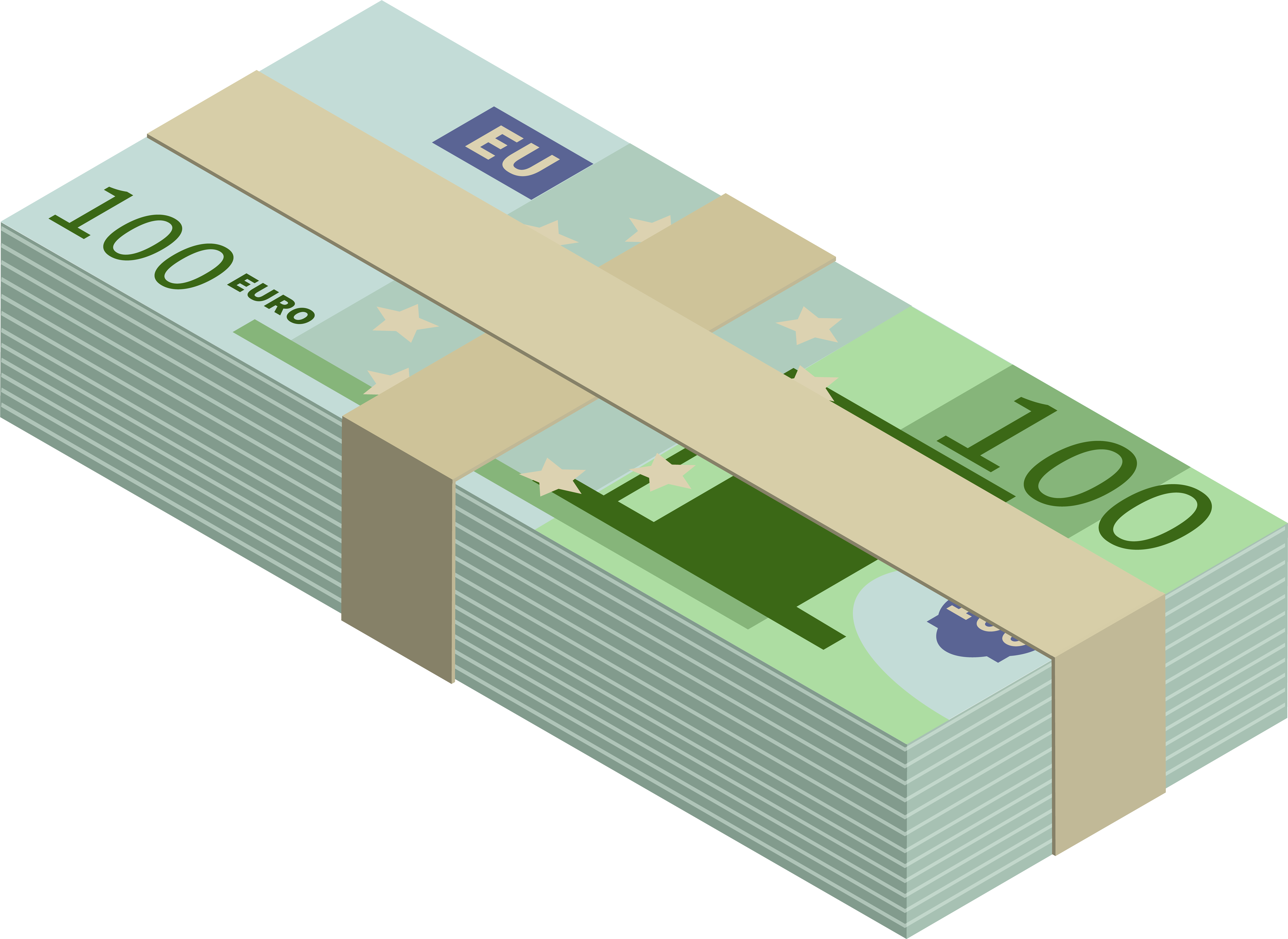 Wad Of Euros Transparent Png Clip Art Image - Portable Network Graphics (600x438), Png Download