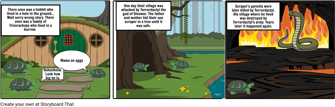 Dinoswords Intro - Cartoon (1164x385), Png Download