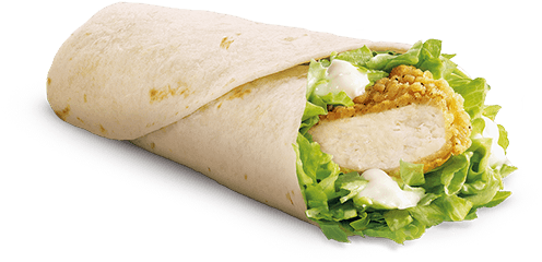 Hero Pdt Snack Wrap Crispy - Chicken Lettuce And Mayo Wrap (700x269), Png Download