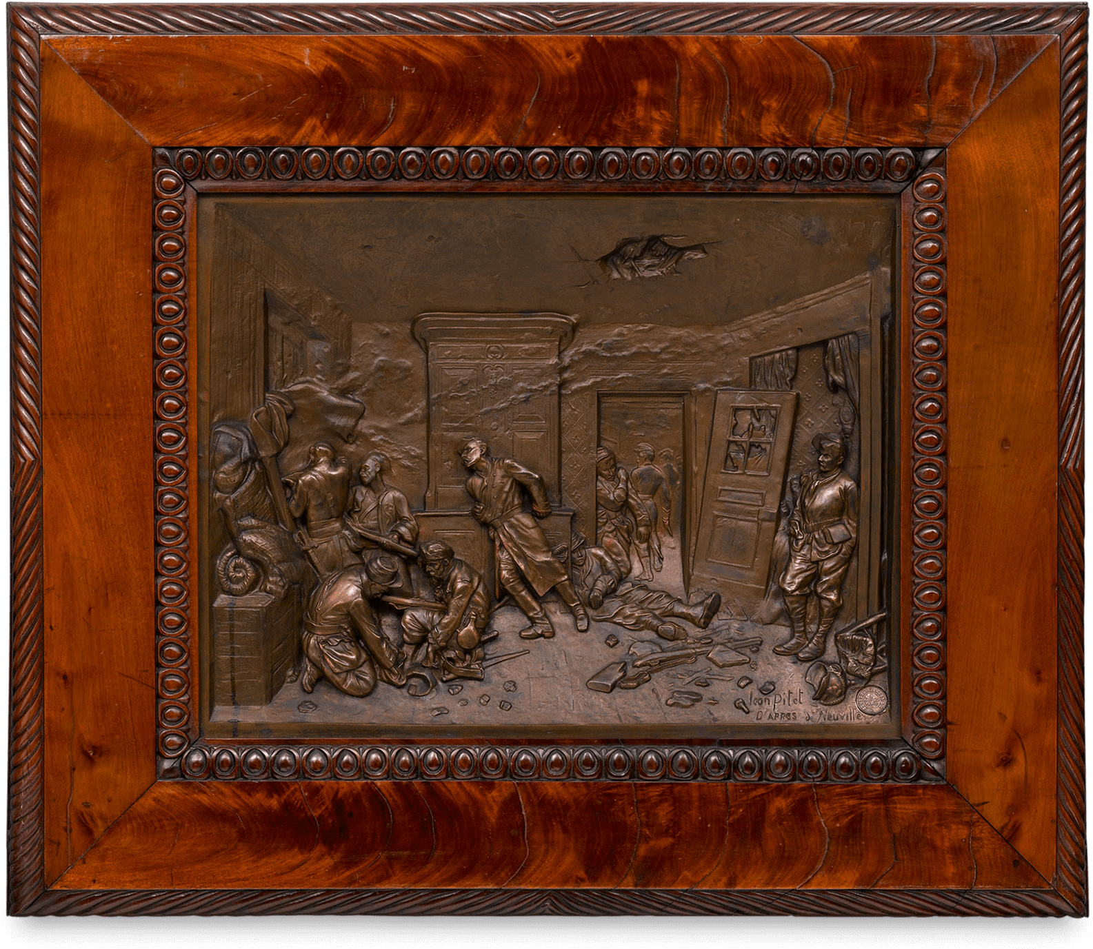 Leon Pilet, Fine Art, Bronze Sculpture, The Last Cartridge - Bronze (1750x1750), Png Download
