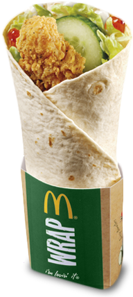 Sweet Chilli Crispy Chicken Wrap - Mcdonald's Wrap (444x507), Png Download