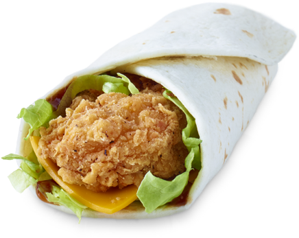 Bbq Chicken Snack Wrap® - Mcdonalds Bbq Wrap (444x507), Png Download
