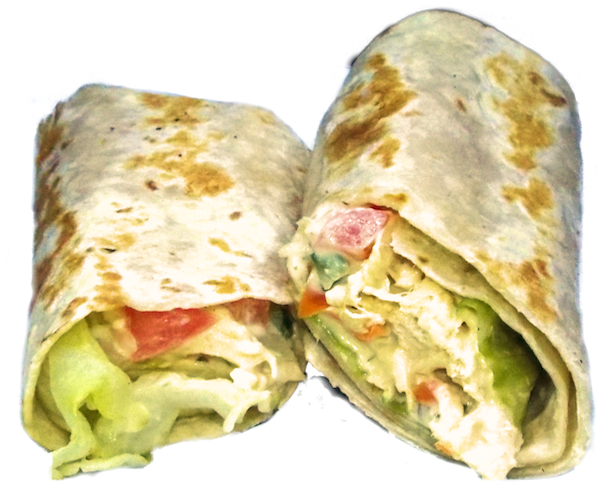 Chicken Mayo Wrap - Wrap (600x500), Png Download