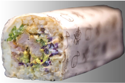 Chicken Wrap - Wrap (405x338), Png Download