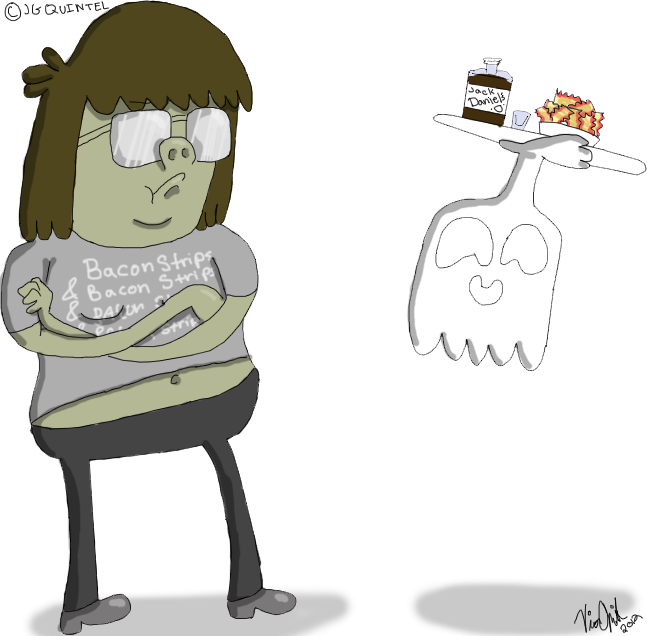 Soek Bacon Strip A Con Hi Five Ghost Low Five Ghost - Low Five Ghost (647x636), Png Download