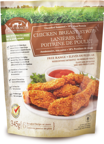 Our 100% White Meat Chicken Strips Are Made From Whole - Design (455x500), Png Download