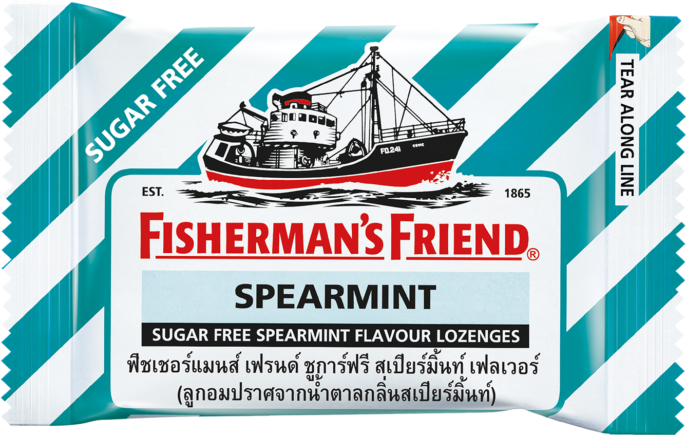 Spearmint - Fisherman's Friend (2031x1181), Png Download