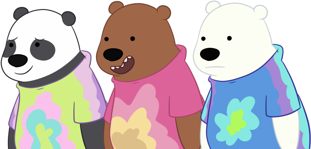 Bear Polar Bear Cartoon Sitting Vector Illustration - Giant Panda (1024x490), Png Download