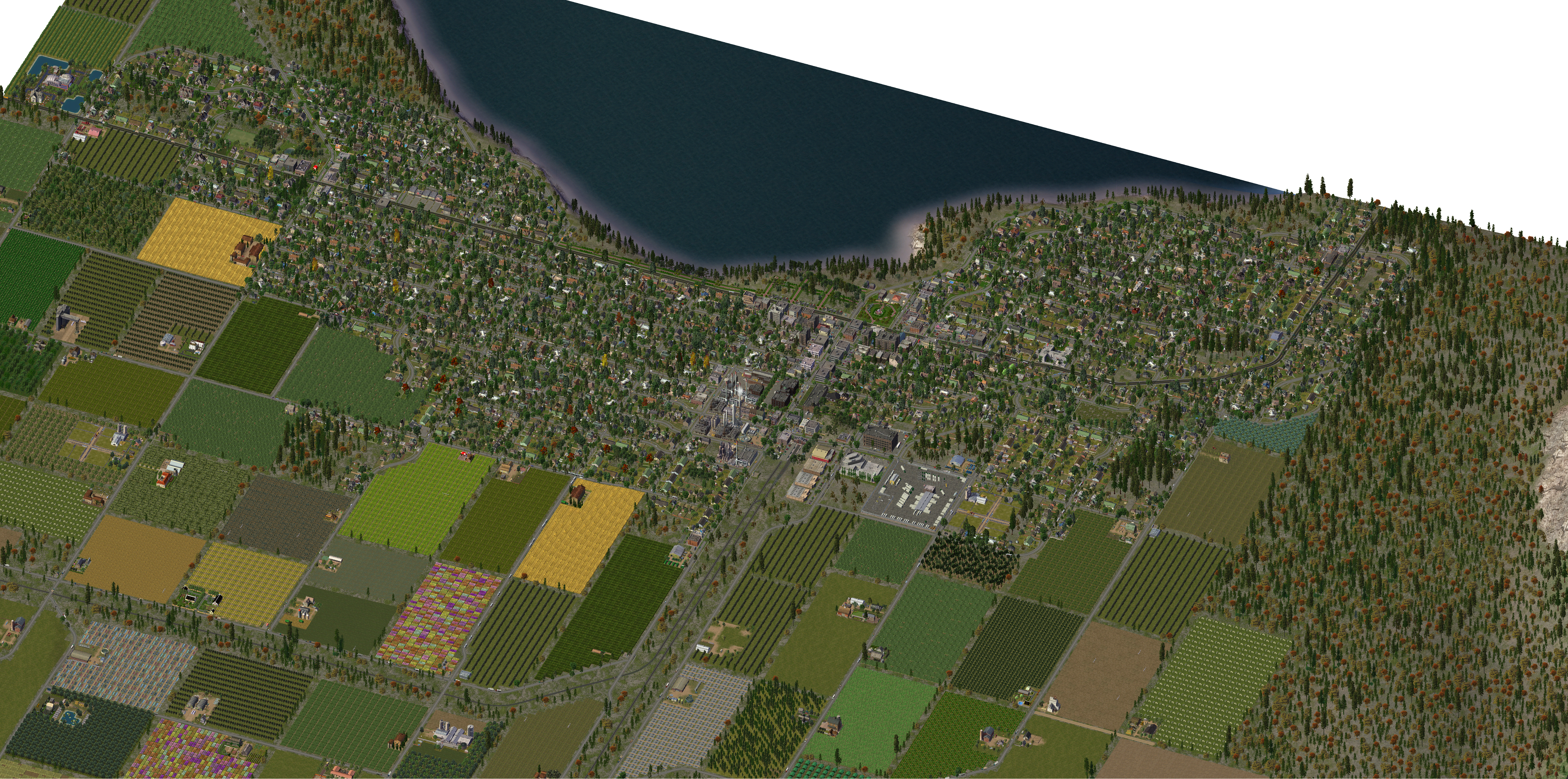 Simcity Mosaic (5253x2609), Png Download