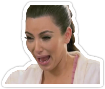 "kim Kardashian Crying" Stickers By Sailorlolita - Funny Kim Kardashian
