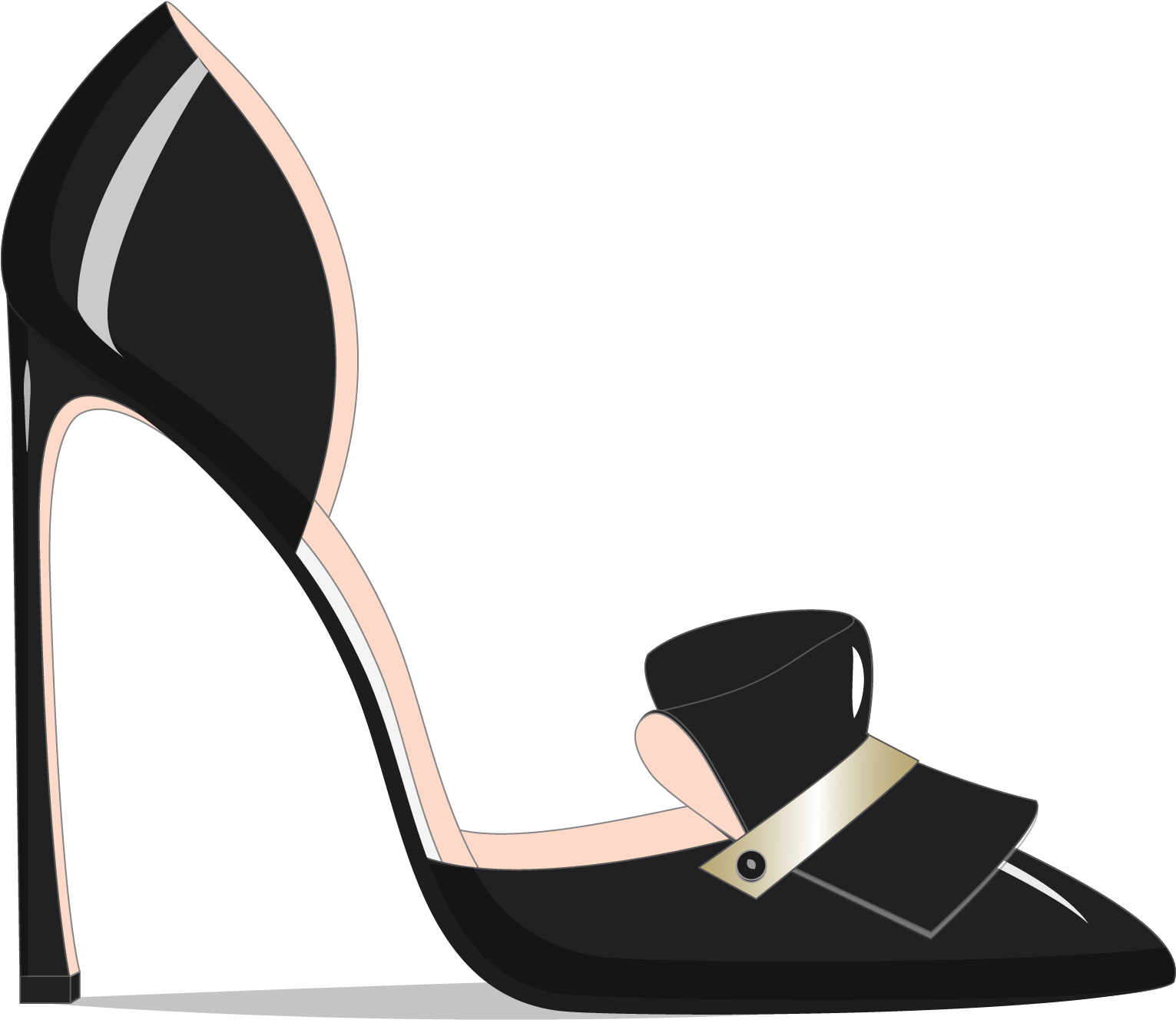 Pin By Claudine On Shoes - High-heeled Shoe (1754x2480), Png Download