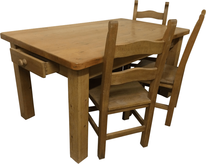 Table And Chairs - Conjunto Mesa Extensível (800x638), Png Download
