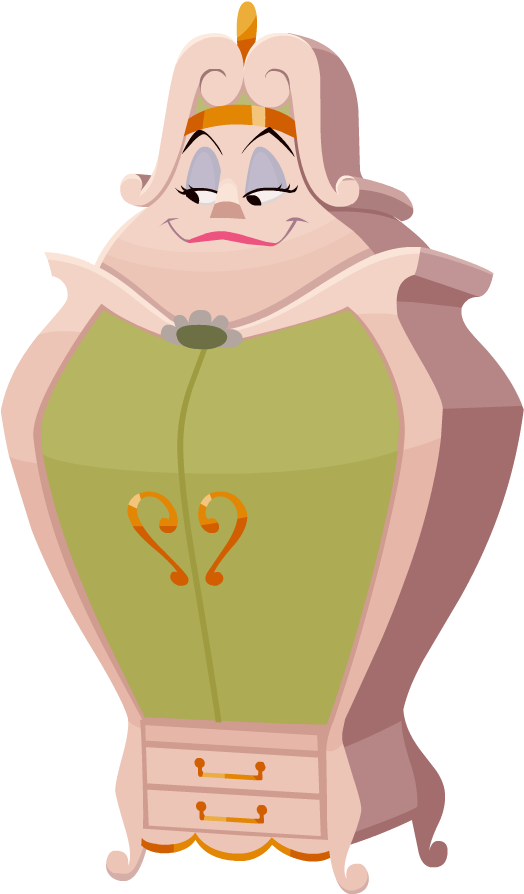 Kingdom Hearts X Wardrobe - Wardrobe Beauty And The Beast Cartoon (523x900), Png Download