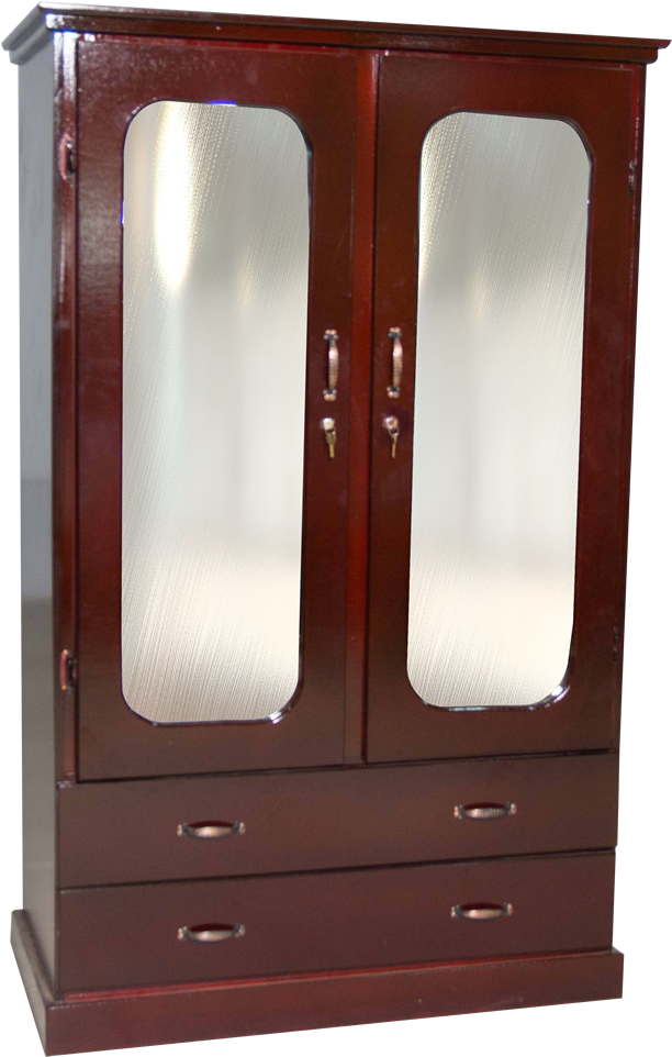 Double Section Wardrobe With Mirrors - Mirror (1080x1080), Png Download